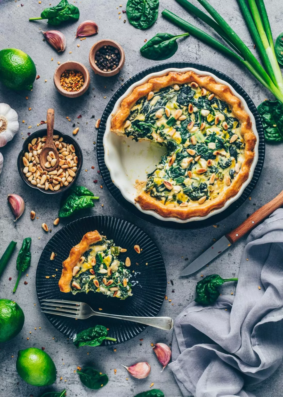 Vegane Spinat Quiche Rezept einfach Bianca Zapatka Rezepte