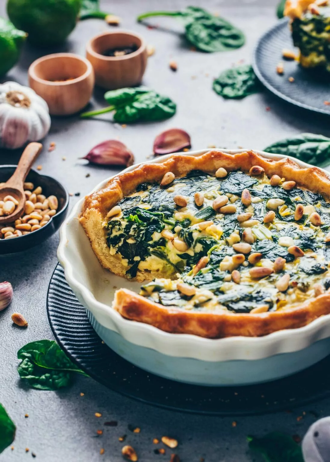 Vegan Spinach Quiche Recipe - easy - Bianca Zapatka | Recipes