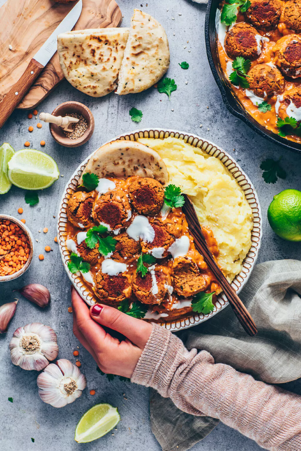 Linsenbällchen in indischer Curry Sauce Vegan Bianca Zapatka Rezepte