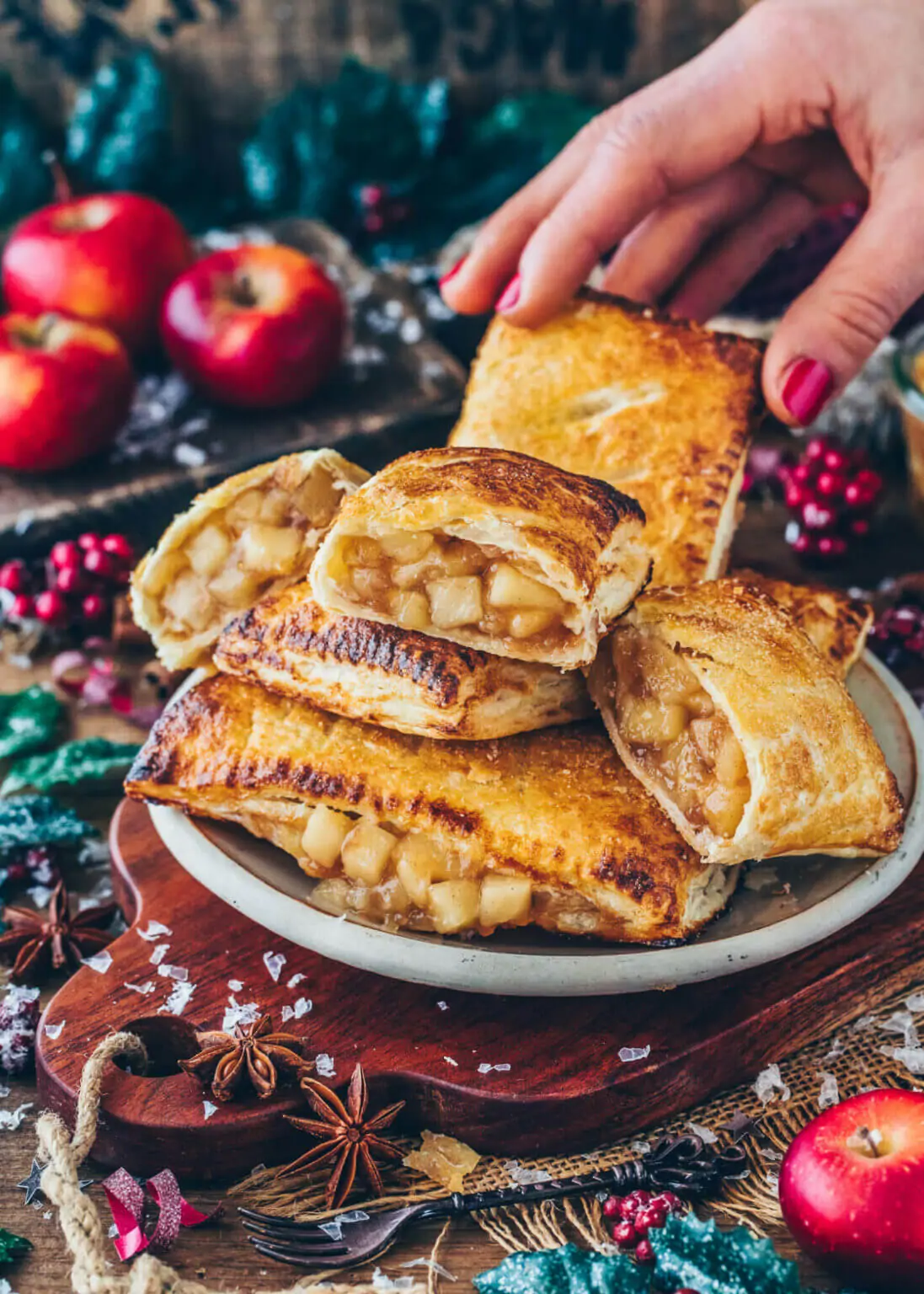 Apfeltaschen mit Blätterteig