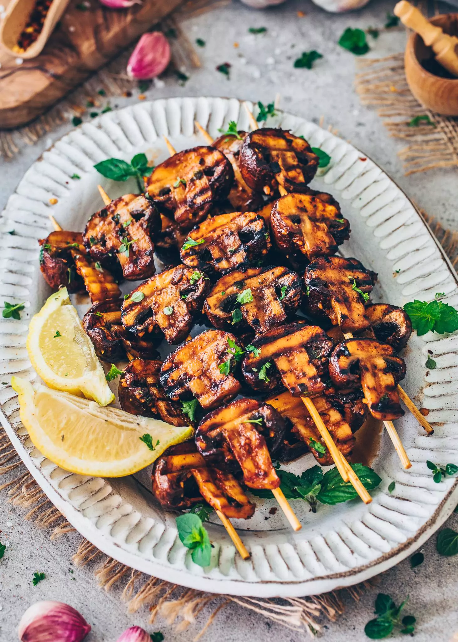 Grilled Mushroom Skewers Recipe Bianca Zapatka Recipes