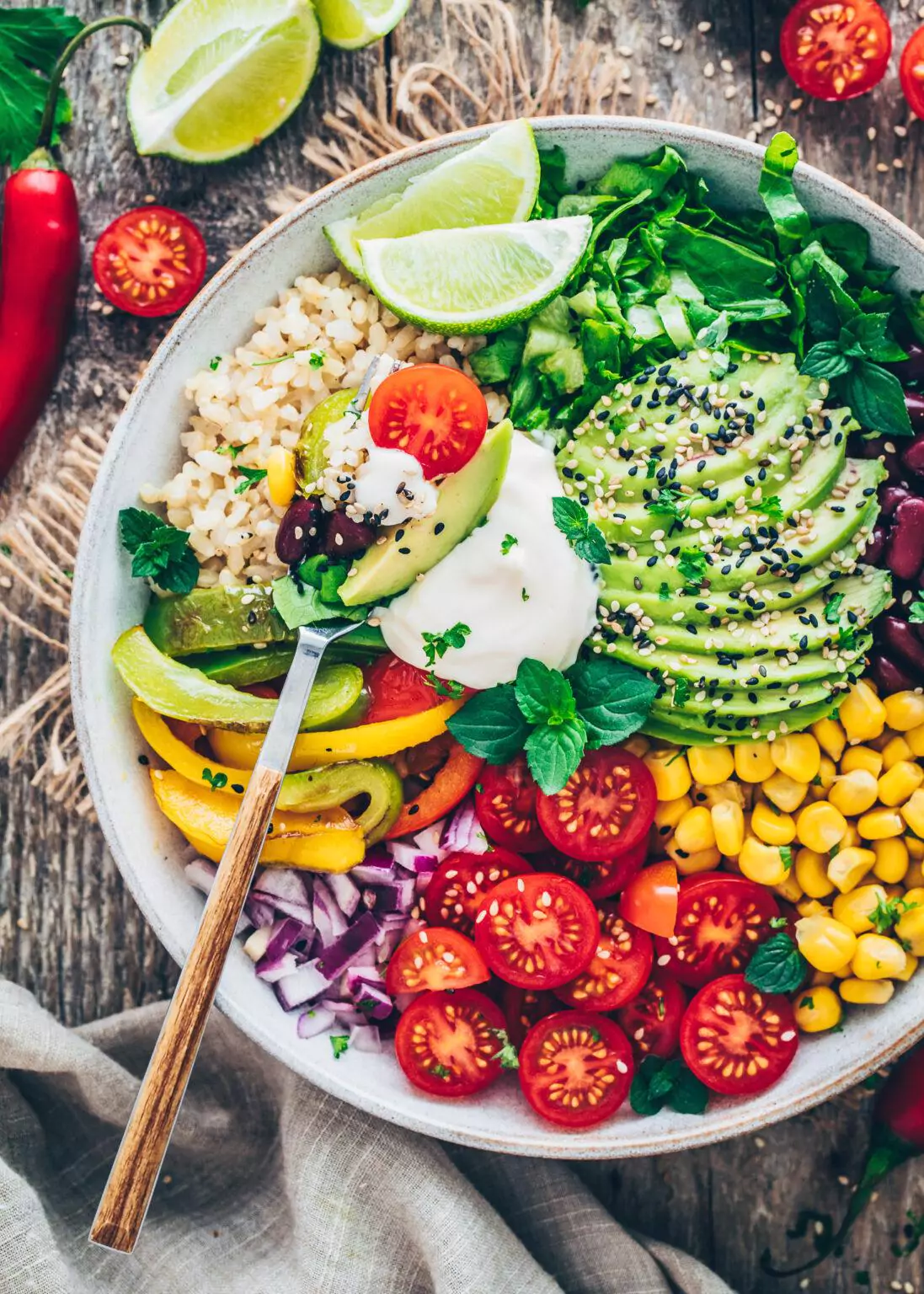 Vegan Burrito Bowl (Mexican Buddha Bowl) Bianca Zapatka Recipes