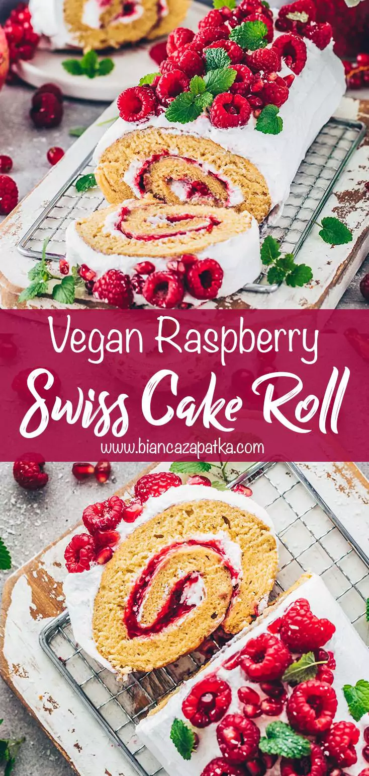 Vegan Swiss Roll with Raspberries and Cream Bianca Zapatka Recipes