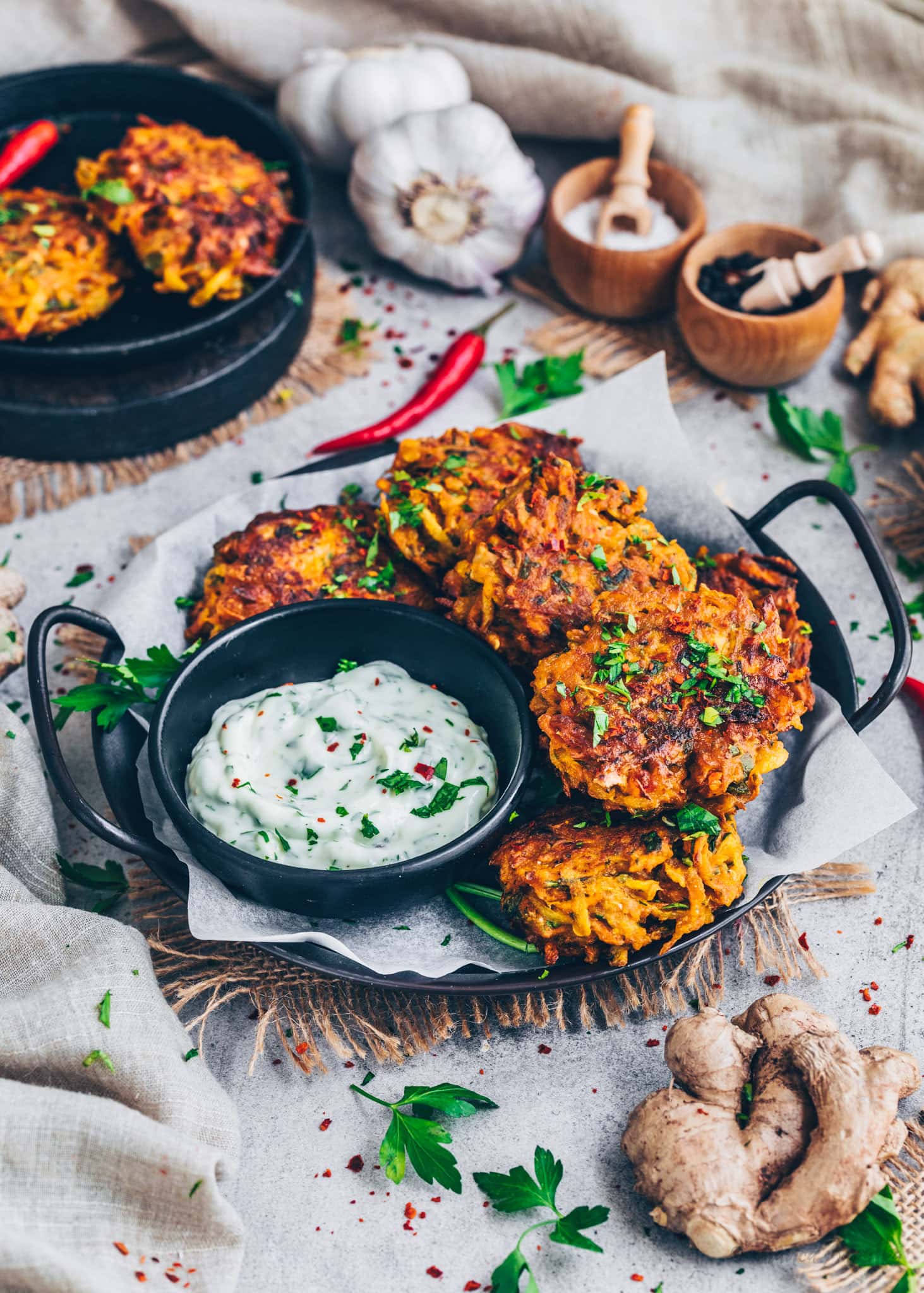 Pakora Rezept (Karotten-Kartoffel-Puffer) Indische Gemüsepuffer ...