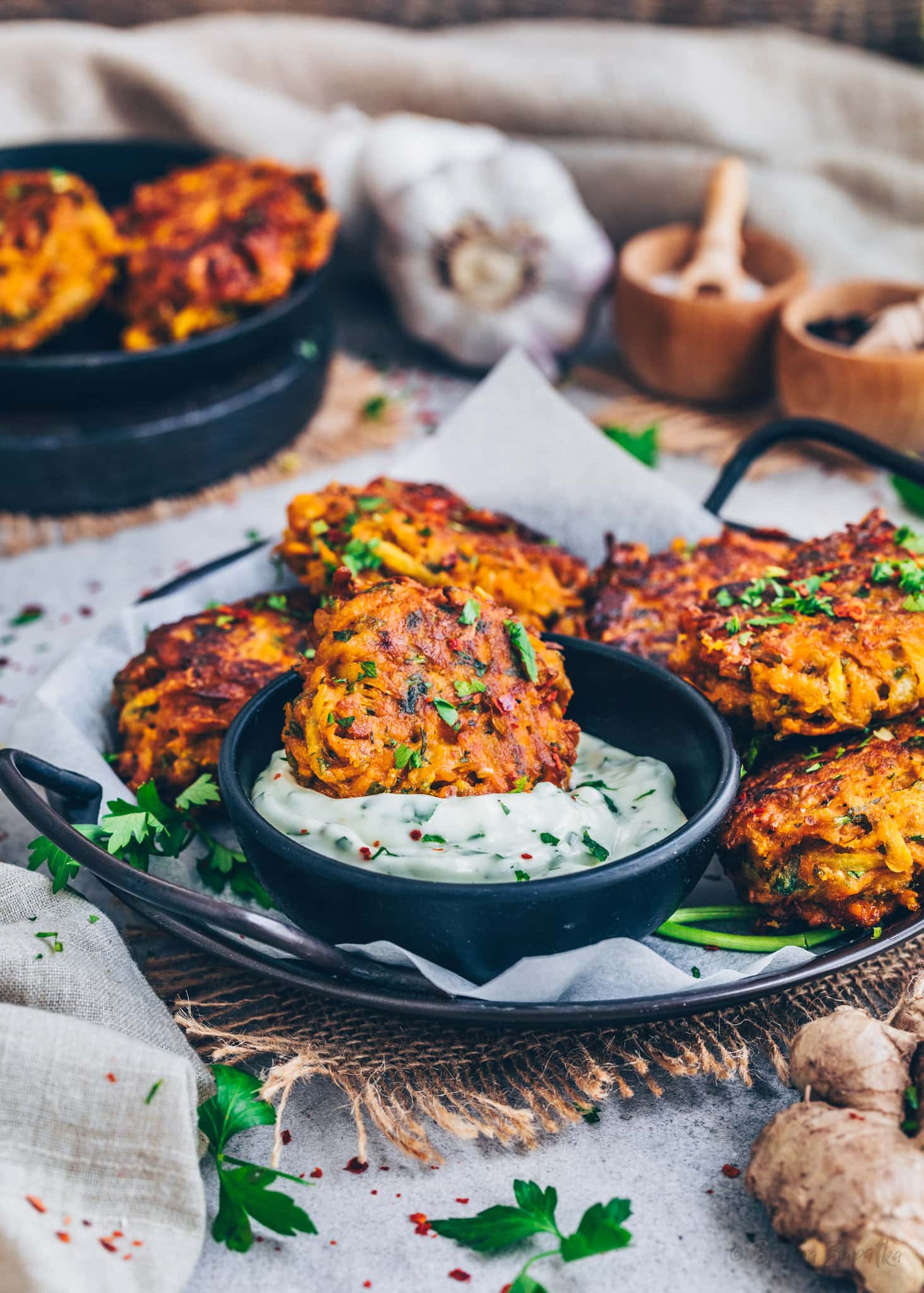 Pakora Rezept (Karotten-Kartoffel-Puffer) Indische Gemüsepuffer ...