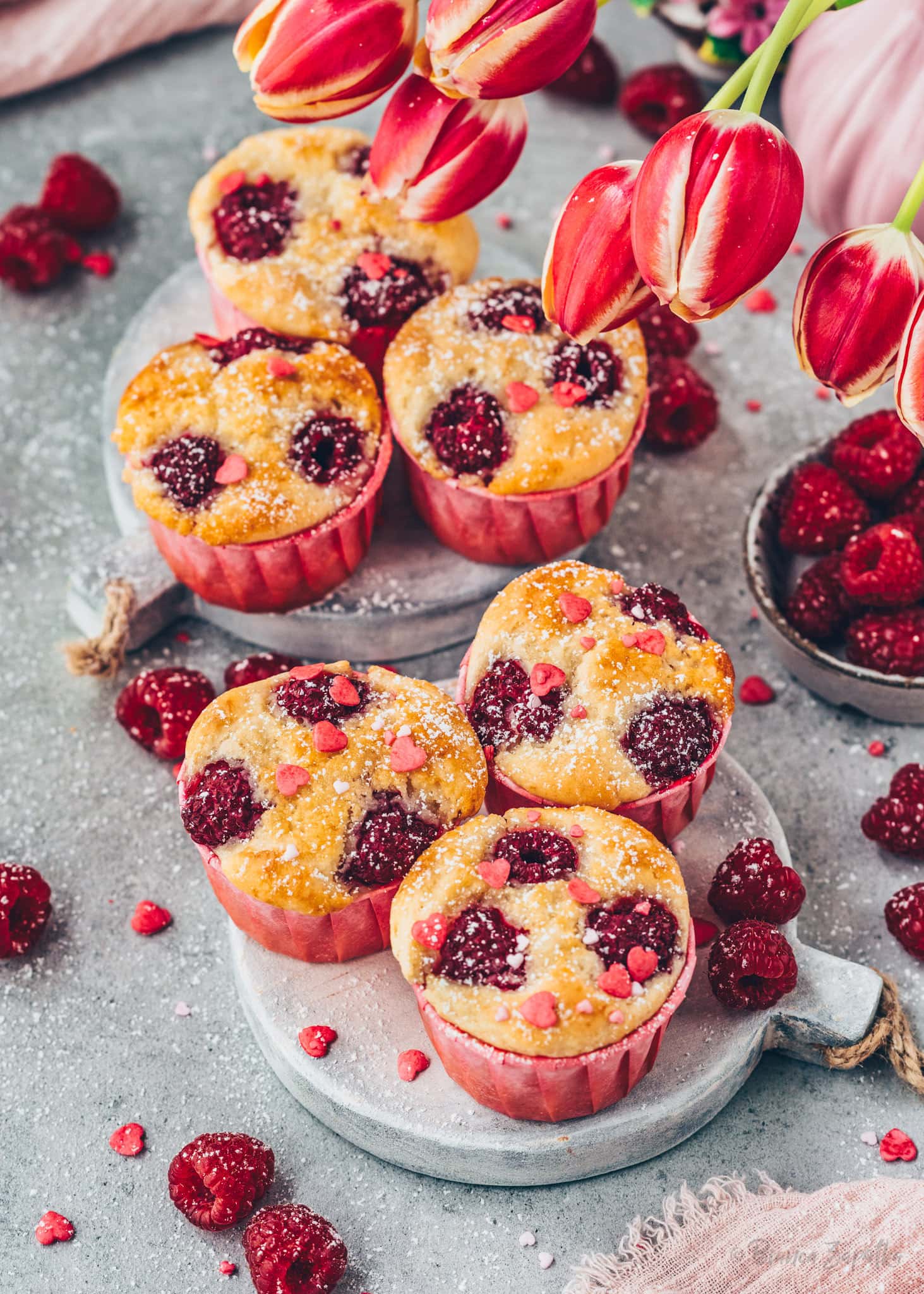 Himbeer-Muffins - einfach, saftig, vegan - Bianca Zapatka | Rezepte